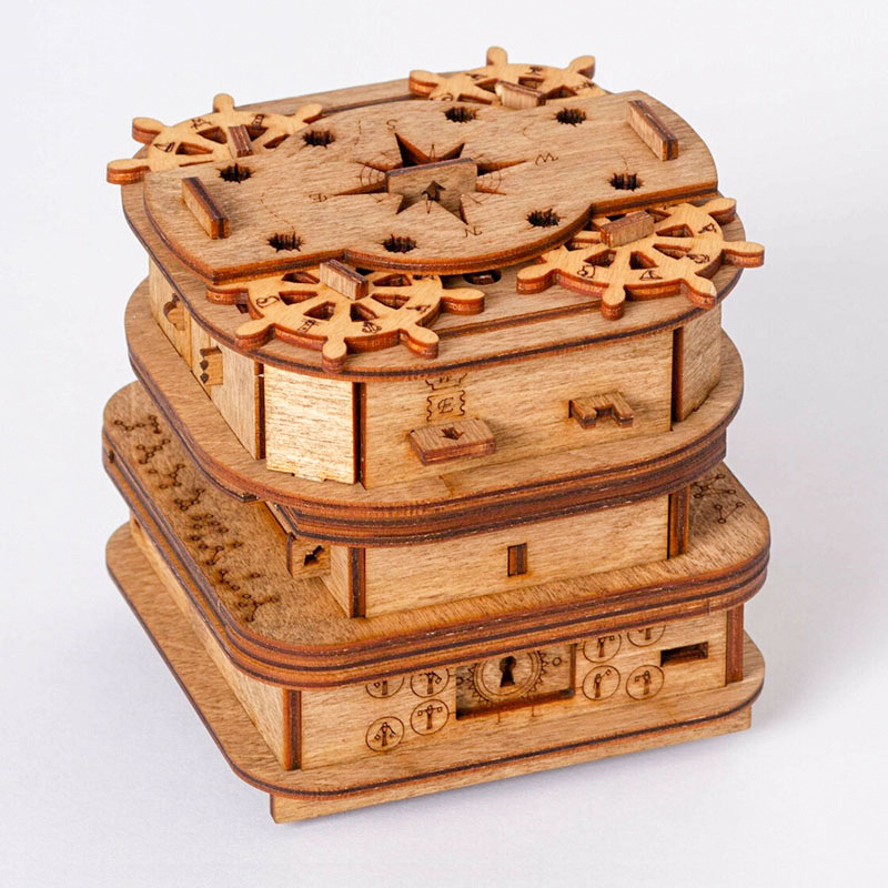 Spain David Jones Locker Wooden Decryption Organ Box Brain-burning Toy