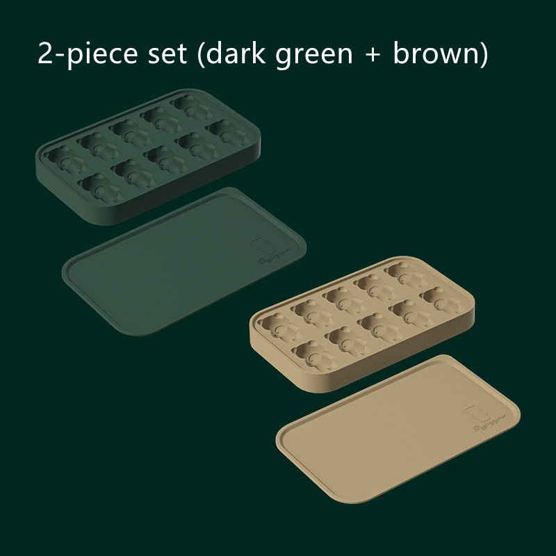 Dark green and brown