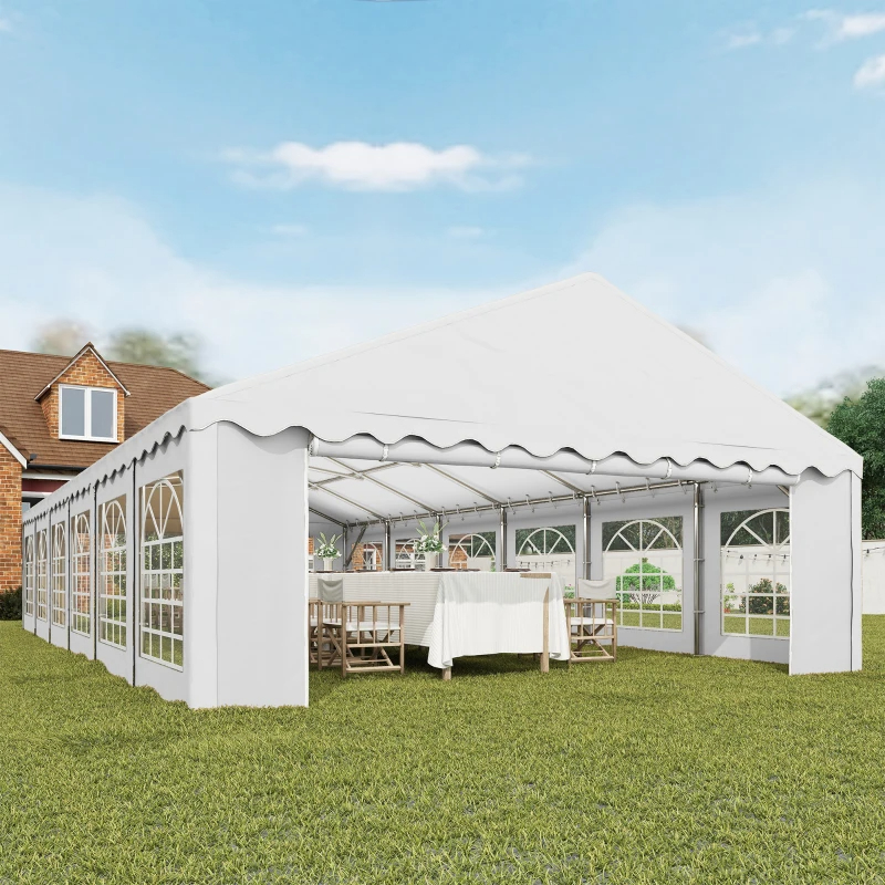 Party Tent, Outdoor Canopy Tent With Removable Sidewalls, 12 Windows For Parties, Wedding, Events, BBQ, WhiteMultiple Packages Shipped. Please Pay Attention To The Dimensions And Weight In The Details 4