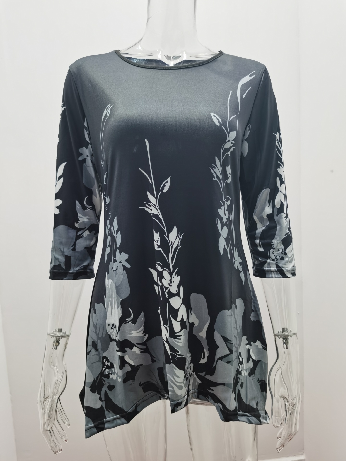 Women's Fashion Half Sleeve T-Shirt Floral Print Casual Top