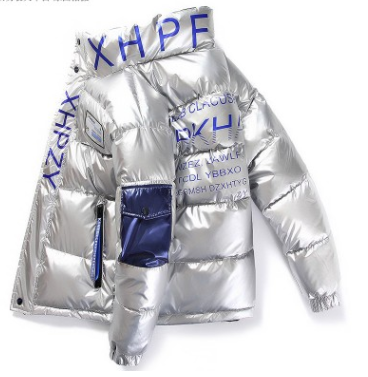 Title 2, Stand-up collar shiny down padded jacket