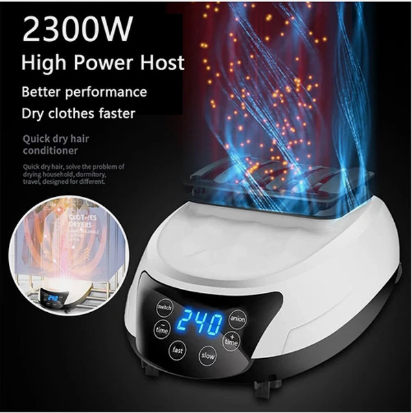 2300W Heated Clothes Horse Dryer Indoor Electric Washing Laundry Airer Only Dry