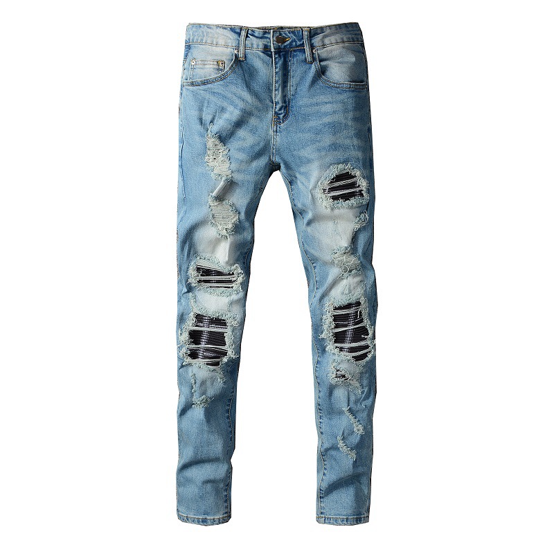 Title 3, High Street Hole Patch Locomotive Jeans mit Fal...