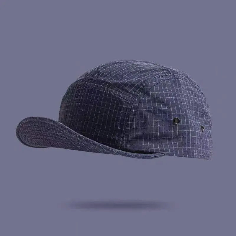 Men's And Women's Retro Checkered Classic Five-panel