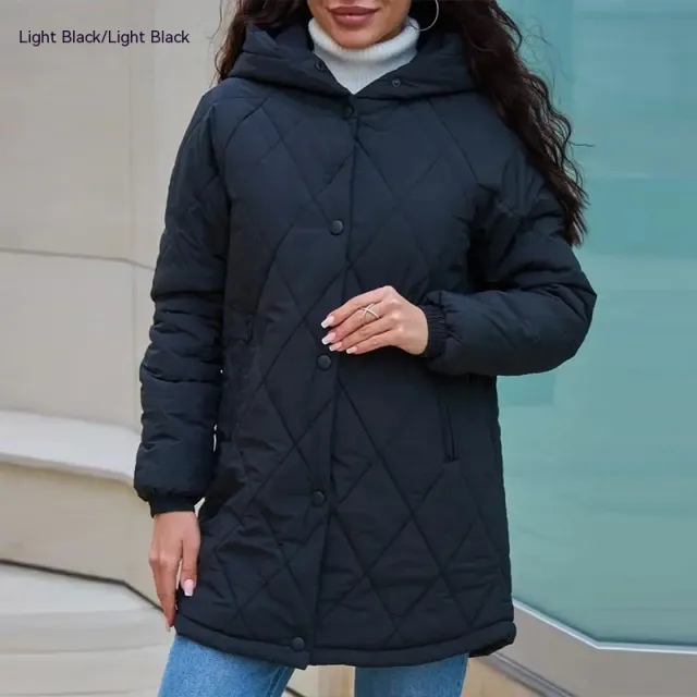 Plaid Slim Fit Baseball Cotton padded Jacket Black - Shop at LoveMi