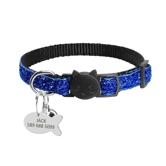 Safety Breakaway Cat Collars Quick Release Kitten Bling Blue - Shop at LoveMi