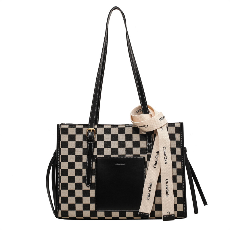 Title 5, Ladies Checkerboard Contrast Color Plaid Genero...