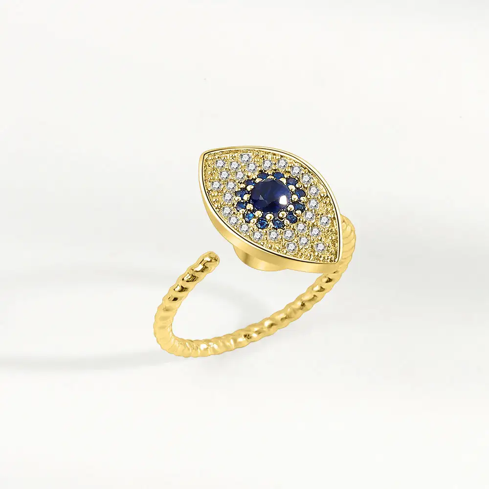 Sterling Silver Devil's Eye Spinning Ring