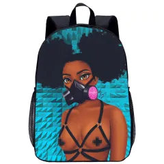 African Girl Student School Bag Child - View 1
