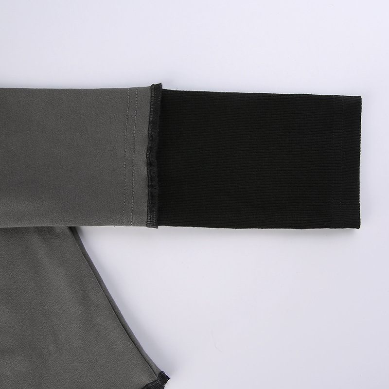 Fashion Street Shooting Personality Cuffs Love Print Top