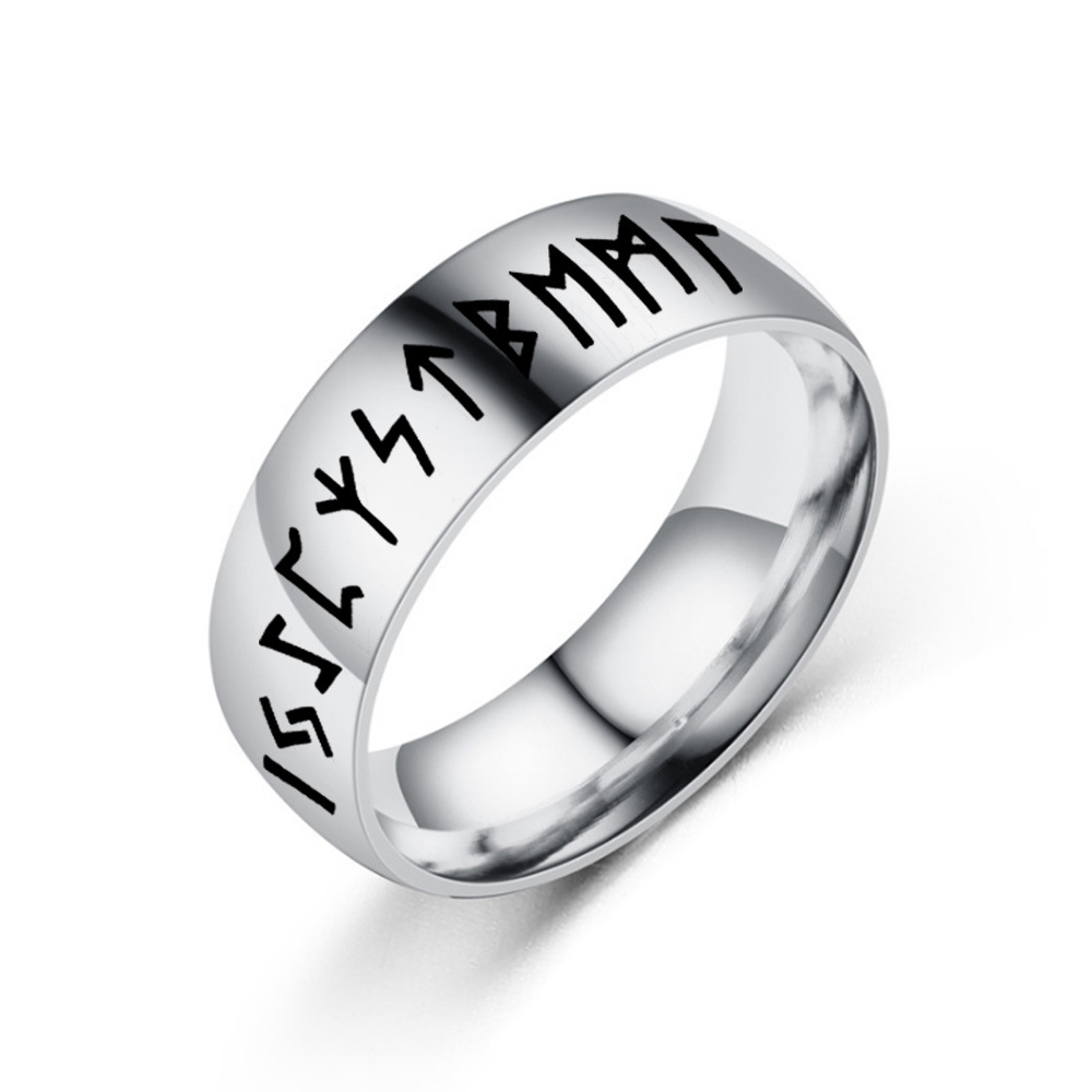 Stainless Steel Ring Men's Ring Curved Glossy