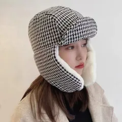 Thousand-bird Ear Protection Thickened Cycling Hat Fashion Cold - Black - View 1