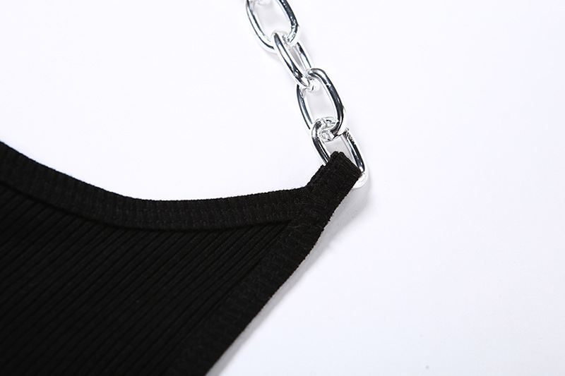 Slender Backless Halterneck Irregular Lace-up Vest