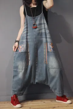Women's Loose New Style Denim Overalls - Photo Colour - View 1