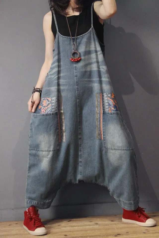 Women's Loose New Style Denim Overalls Photo Color - Shop at LoveMi