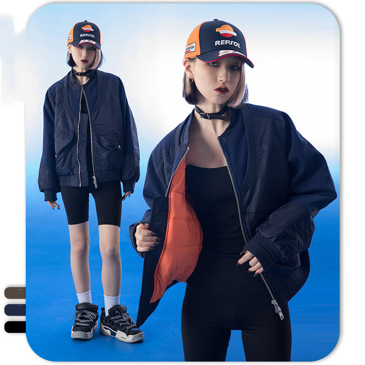 Colorblock Men's Flight Jacket Coat Trend