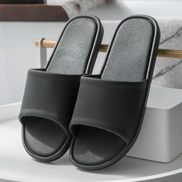 Bathroom Slippers Men's Summer Indoor Bath Non slip Black - Shop at LoveMi
