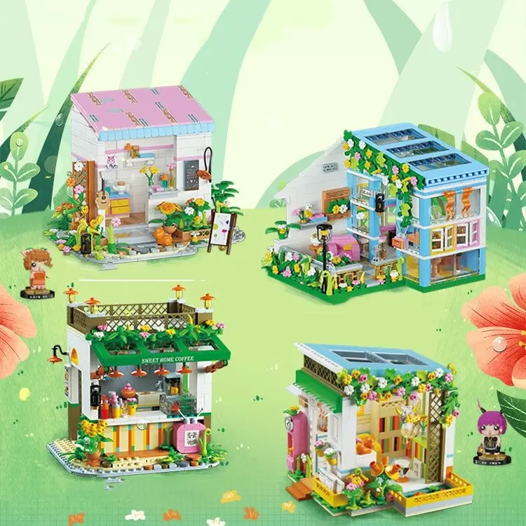 Miniature Diamond Particle Assembly Small House Puzzle
