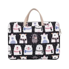 Ultralight And Ultra-thin Oxford Cloth Notebook Computer Bag - Cartoon Colour Bear-14Inches - View 1
