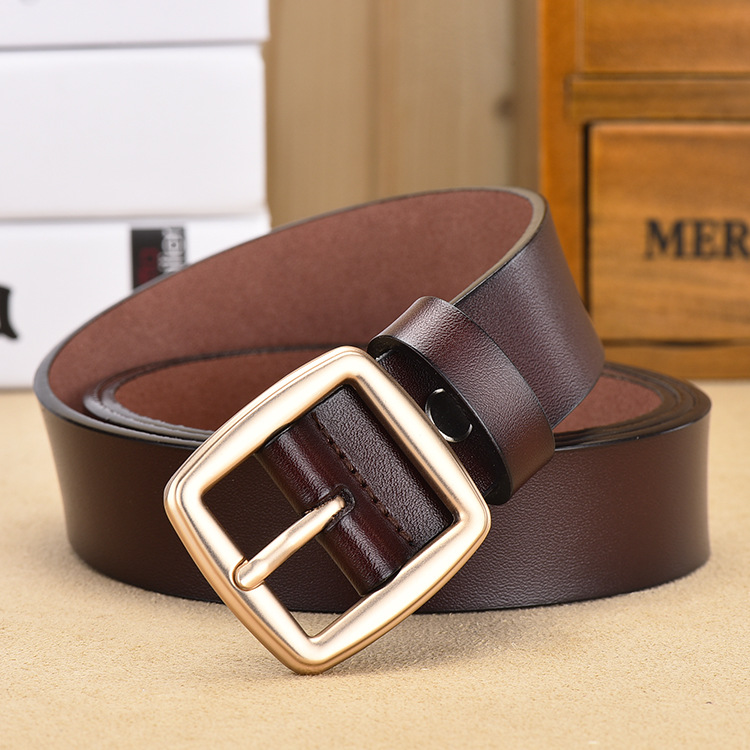 Title 9, Ladies Korean Style Simple Gold Pin Buckle Belt