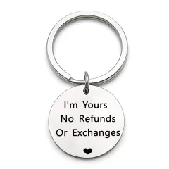 Stainless Steel Keychain Valentine Father's Day Gift - Steel Colour - View 1