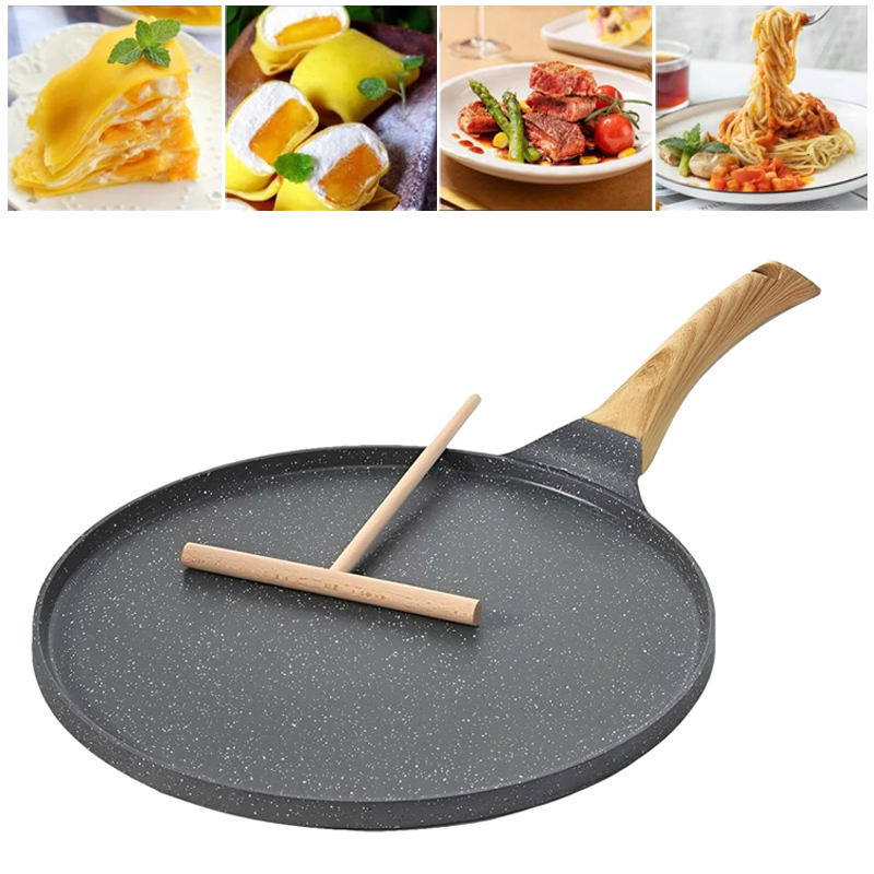 Nonstick Crepe Pan Flat Skillet Tawa Griddle Turner Roti Dosa Pancake Frypan Hot - thumbnail