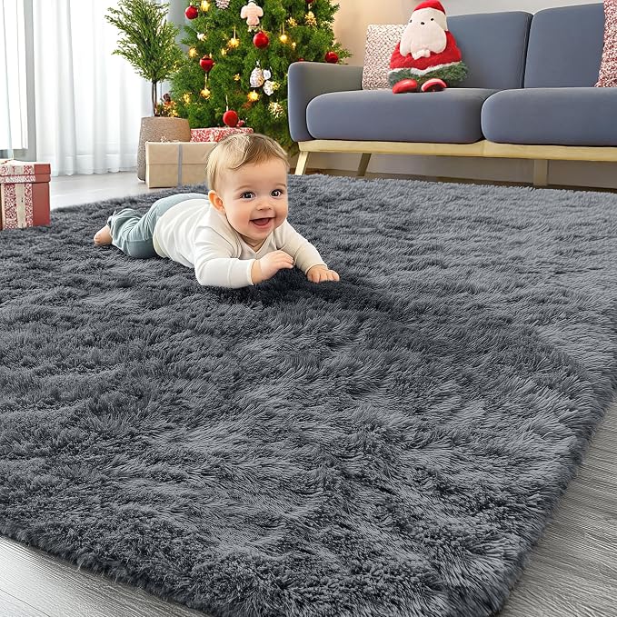 4x5.9 Ft Soft Fluffy Shaggy Area Rug, Machine Washable Indoor Floor Carpet For Bedroom Living Room product image