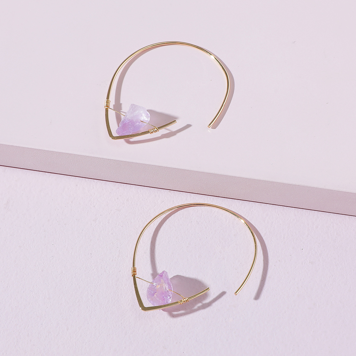 Fashion Jewelry Geometric Rough Simple Copper Earrings