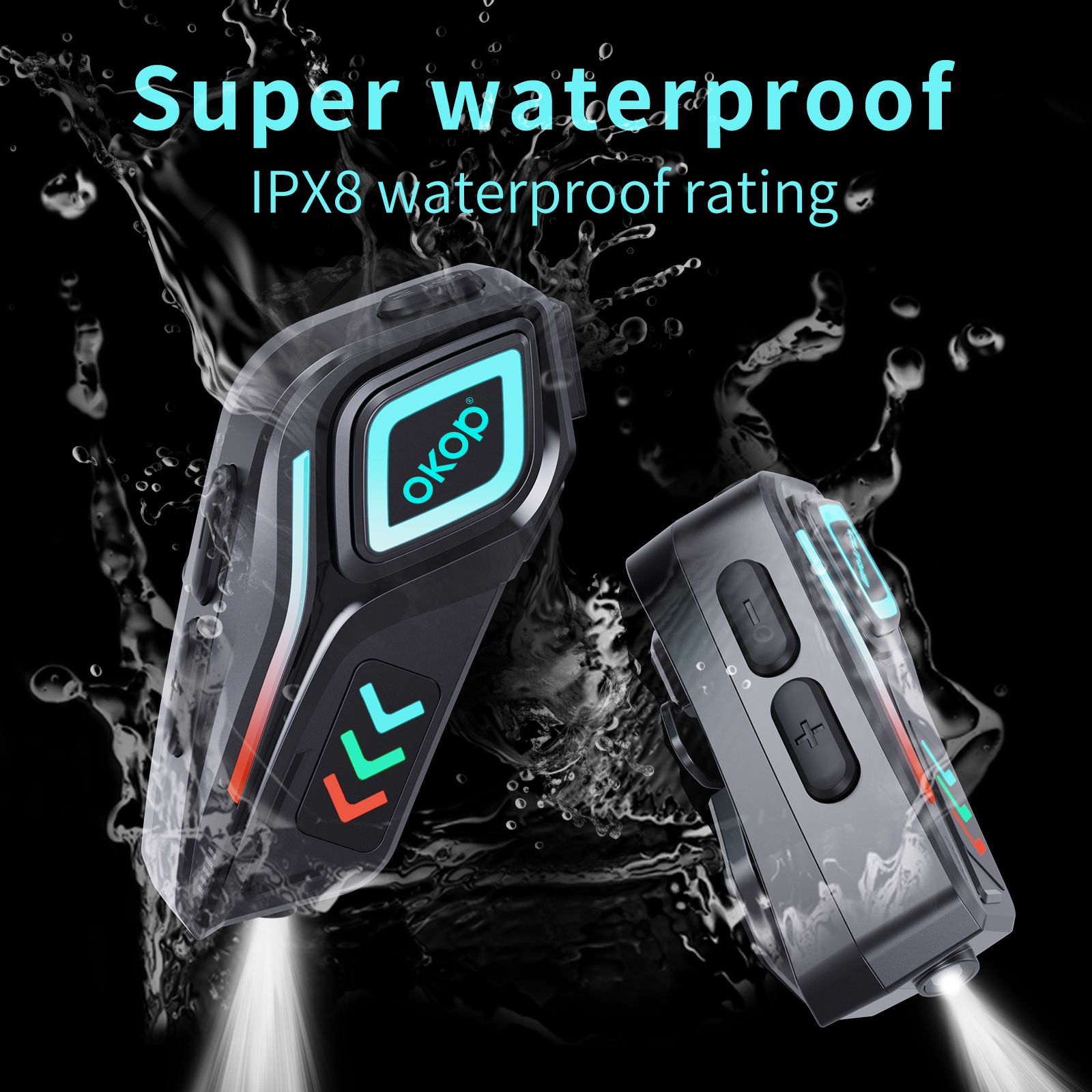 KP-291 Best-Selling Helmet Bluetooth Headset Ambient Lighting Long Battery Life Universal Helmet Compatibility Noise Cancellation And Binaural Stereo Calling In Stock 2