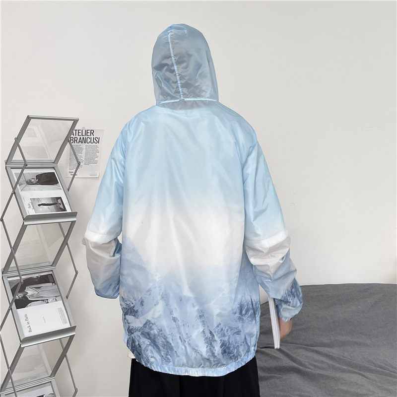 Men's Loose And Casual Gradient Color Sun Protection Clothing