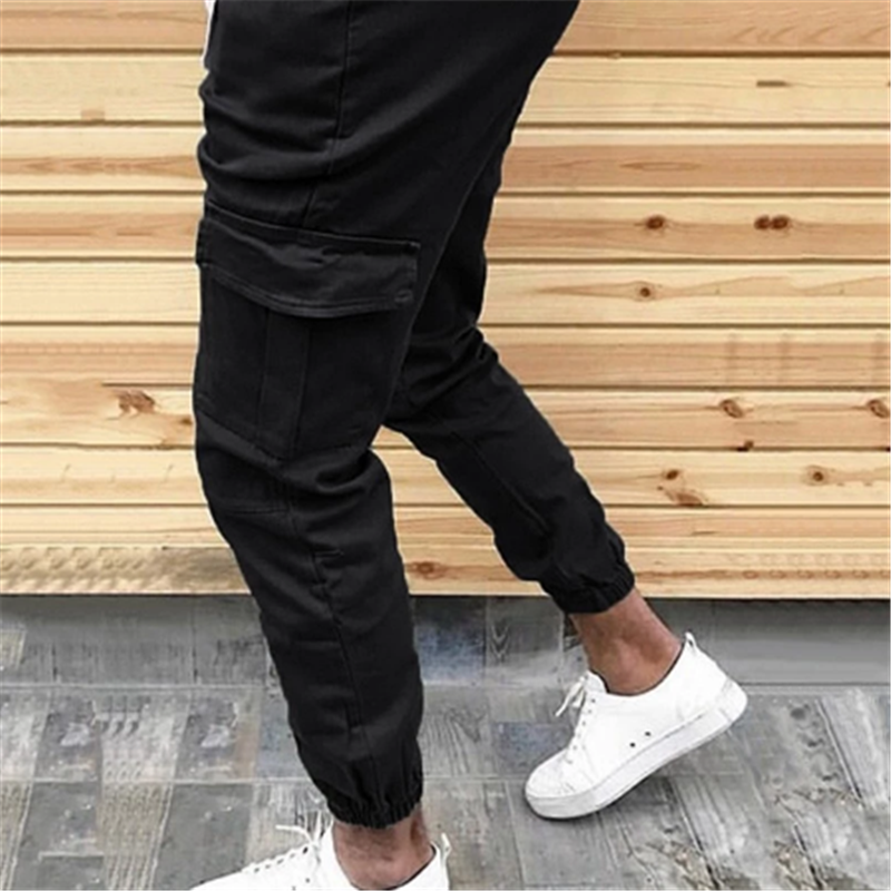 Men's New Casual Patch Pocket Trousers And Feet Pants
