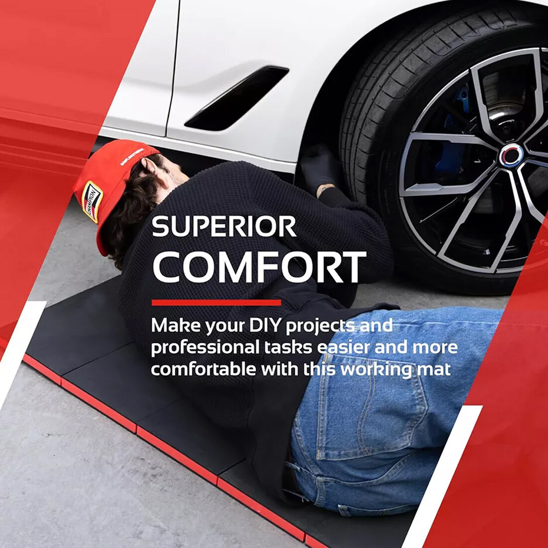 3in1 Mechanics Mat Large Folding Garage Kneeling Laying Foam Work 25mm Thick — image 10