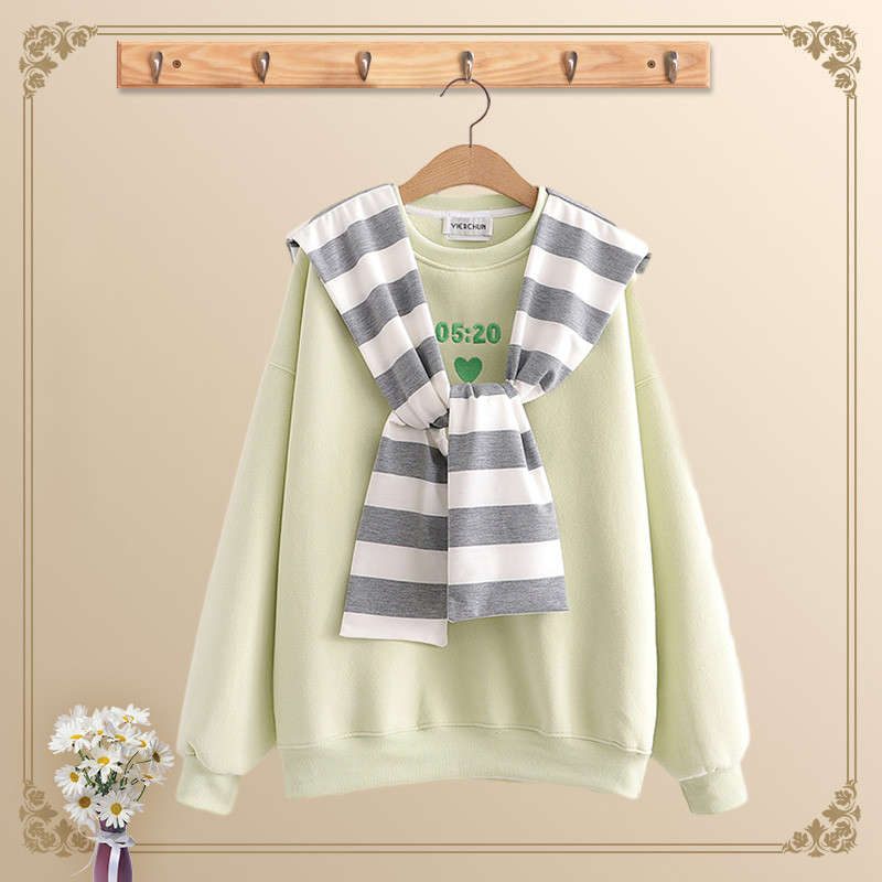 Title 9, Literary love shawl round neck sweater