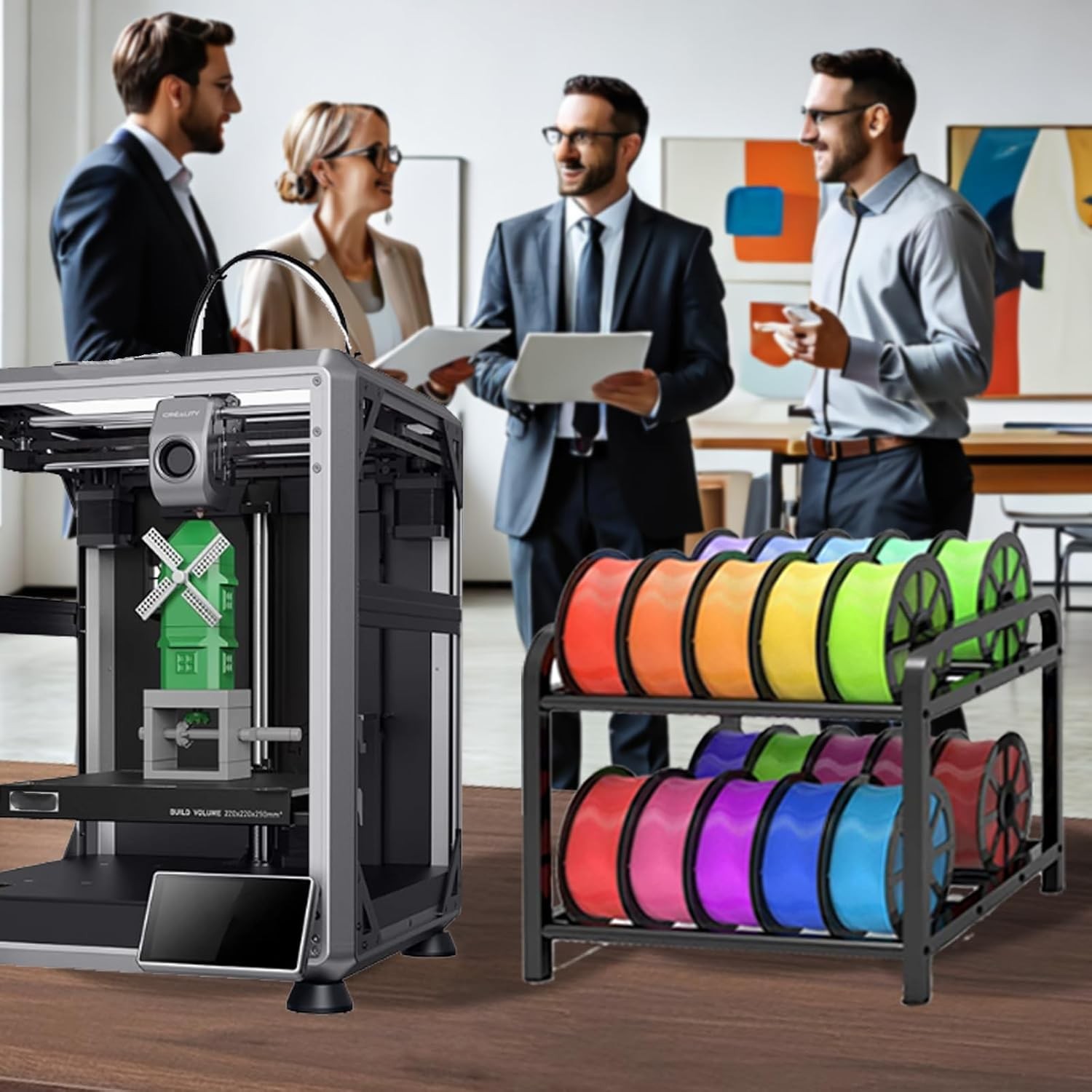 3D Printer Filament Storage Rack Desktop 2-Tier Organizer For Filament Spools