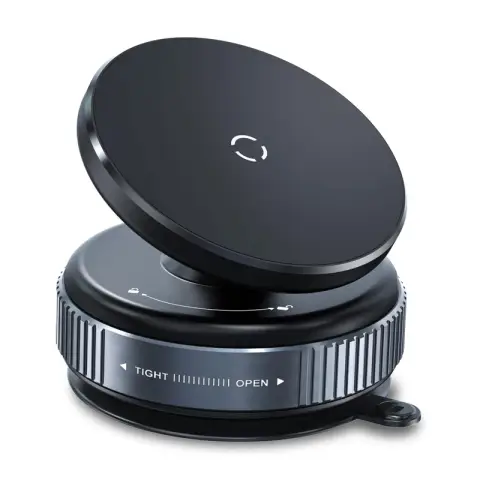 360° Adjustable Magnetic Car Phone Holder with Vacuum Suction Mount