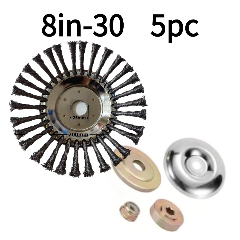 5-Pack  Steel Trimmer Head, Heavy Duty Replacement Steel Wire Brush Disc For Gas String Trimmers — foto 8