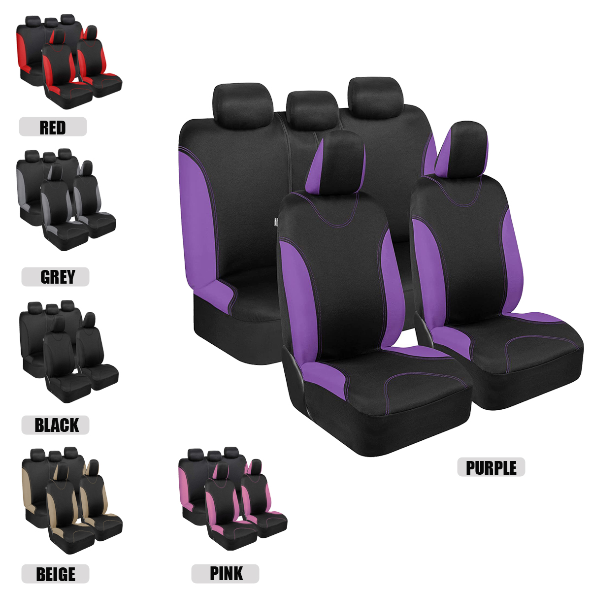 Universal 5-Seat Car Seat Cover