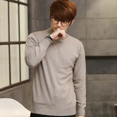 Men Round Neck Casual Turtleneck Sweater
