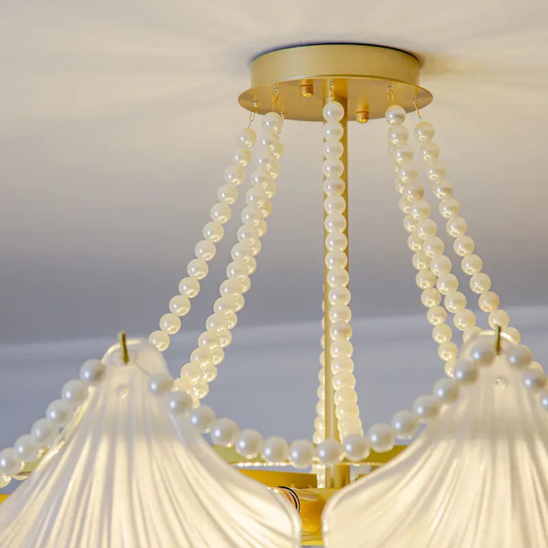 Luxury Pearl Shell Glass Living Room Pendant