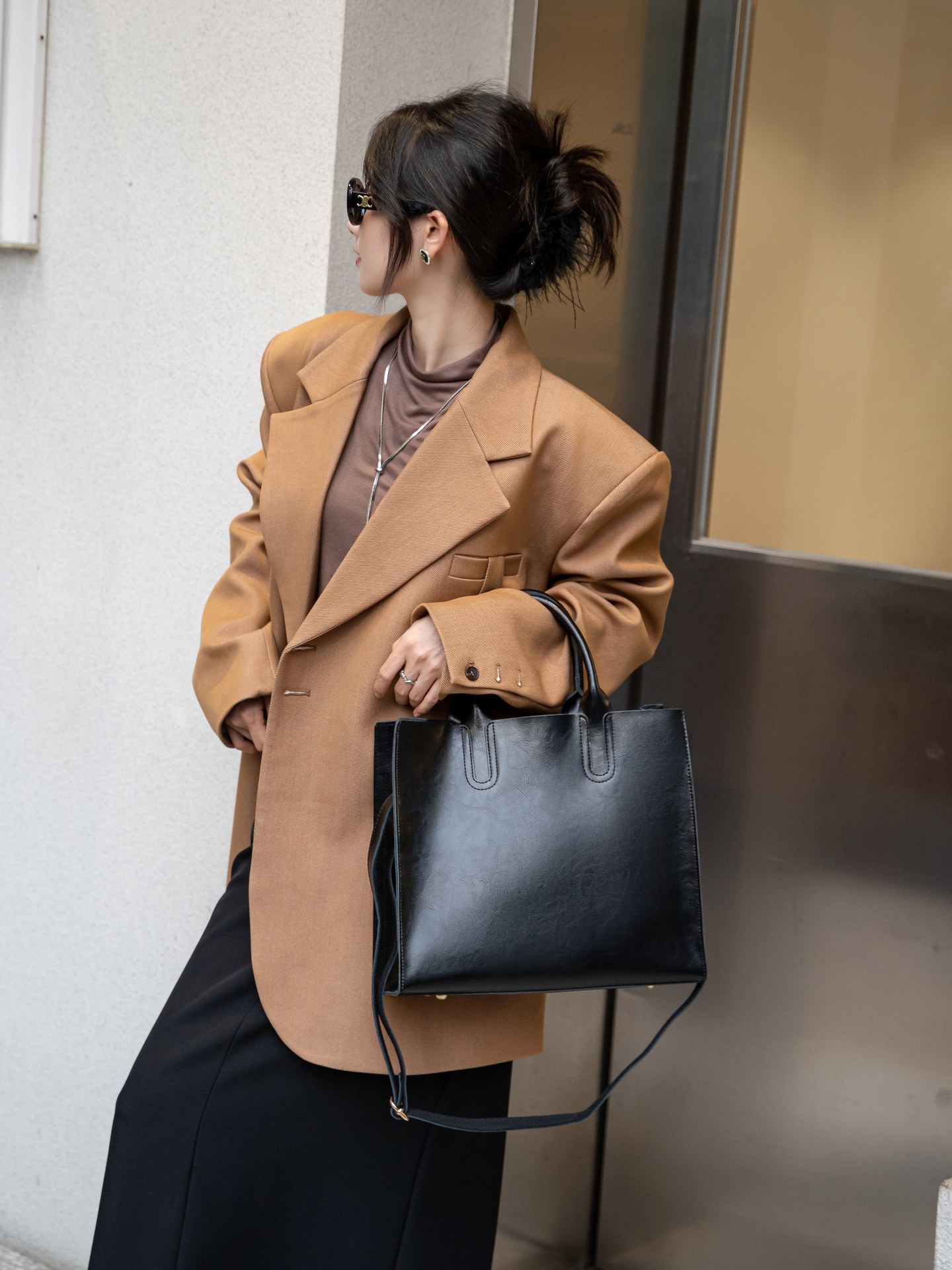 Sac pour femme en cuir véritable, déplacements transfrontaliers – Image 7