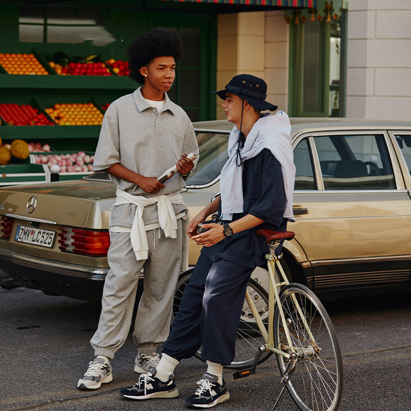Heavy Space Cloth Lapel Polo Shirt Men's Short-sleeved T-shirt