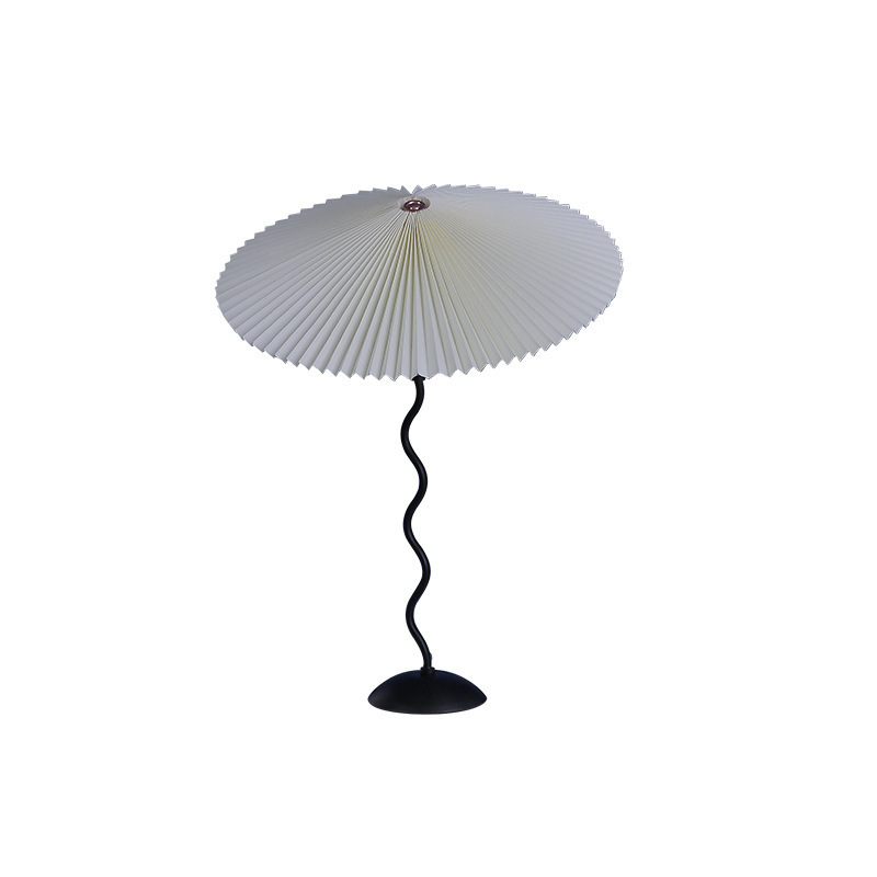 Retro Pleated Umbrella American Master Bedroom Bedside Lamp