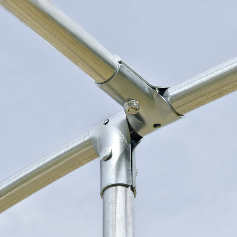 Large Chicken Coop Metal Chicken Run With Waterproof And Anti-UV Cover, Dome Shaped Walk-in Fence Cage Hen House For Outdoor And Yard Farm Use, 1Tube Diameter,