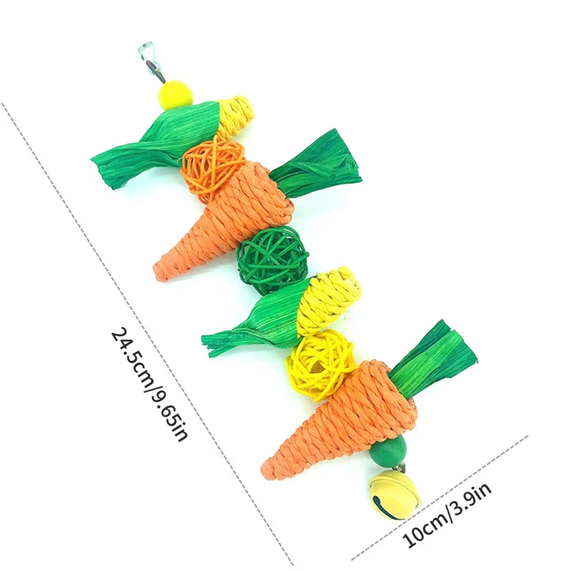 Parrot Toy Hanging Perch Climb Playing Equipment Cage Accessories Bird Bite Toy For Parakeets Macaws Cockatiels Lovebird Finches,