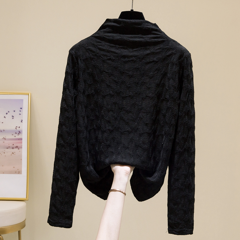 Title 2, Collar Knit Bottoming Shirt Long Sleeves