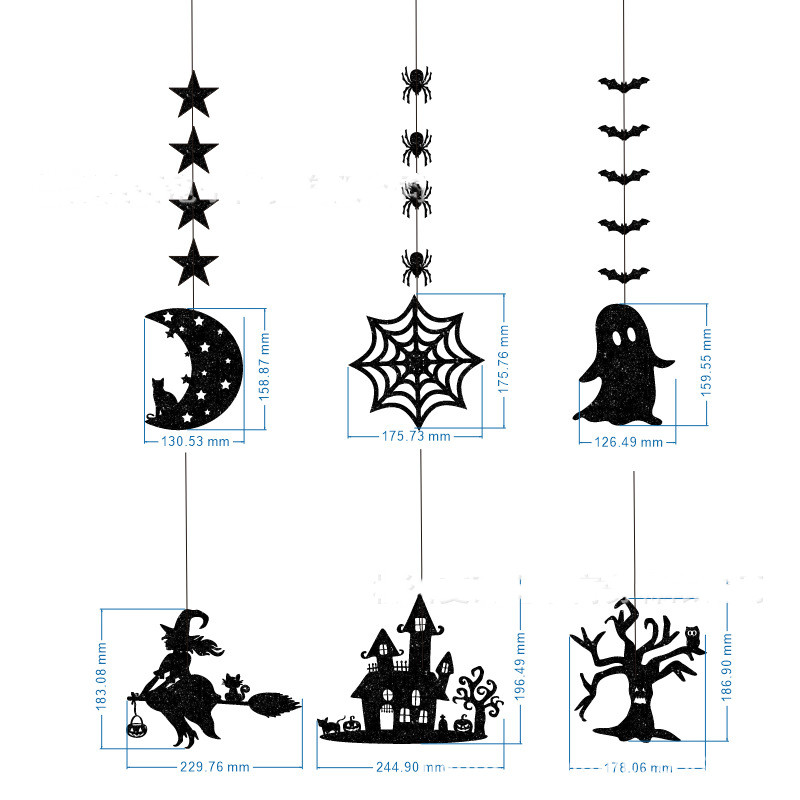 Halloween decoration garland hanging spider female (6