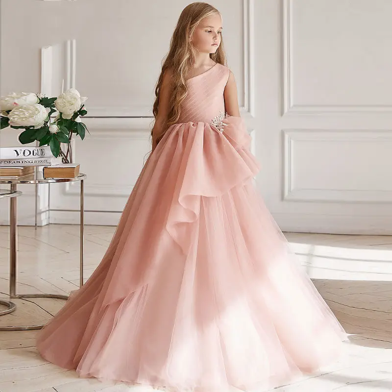 Children Girl Evening Dress Princess Skirt Long Style