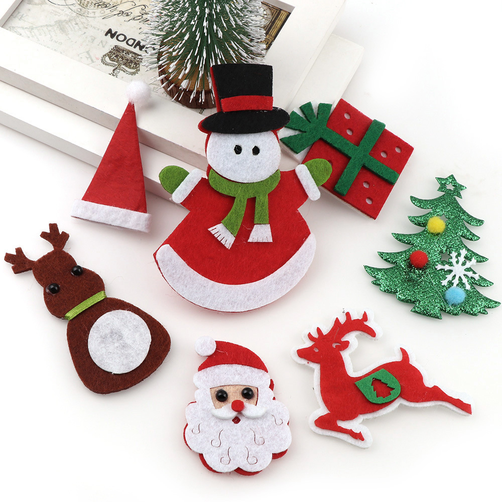 Title 5, Handmade Christmas Felt Bag Santa Claus Snowman...