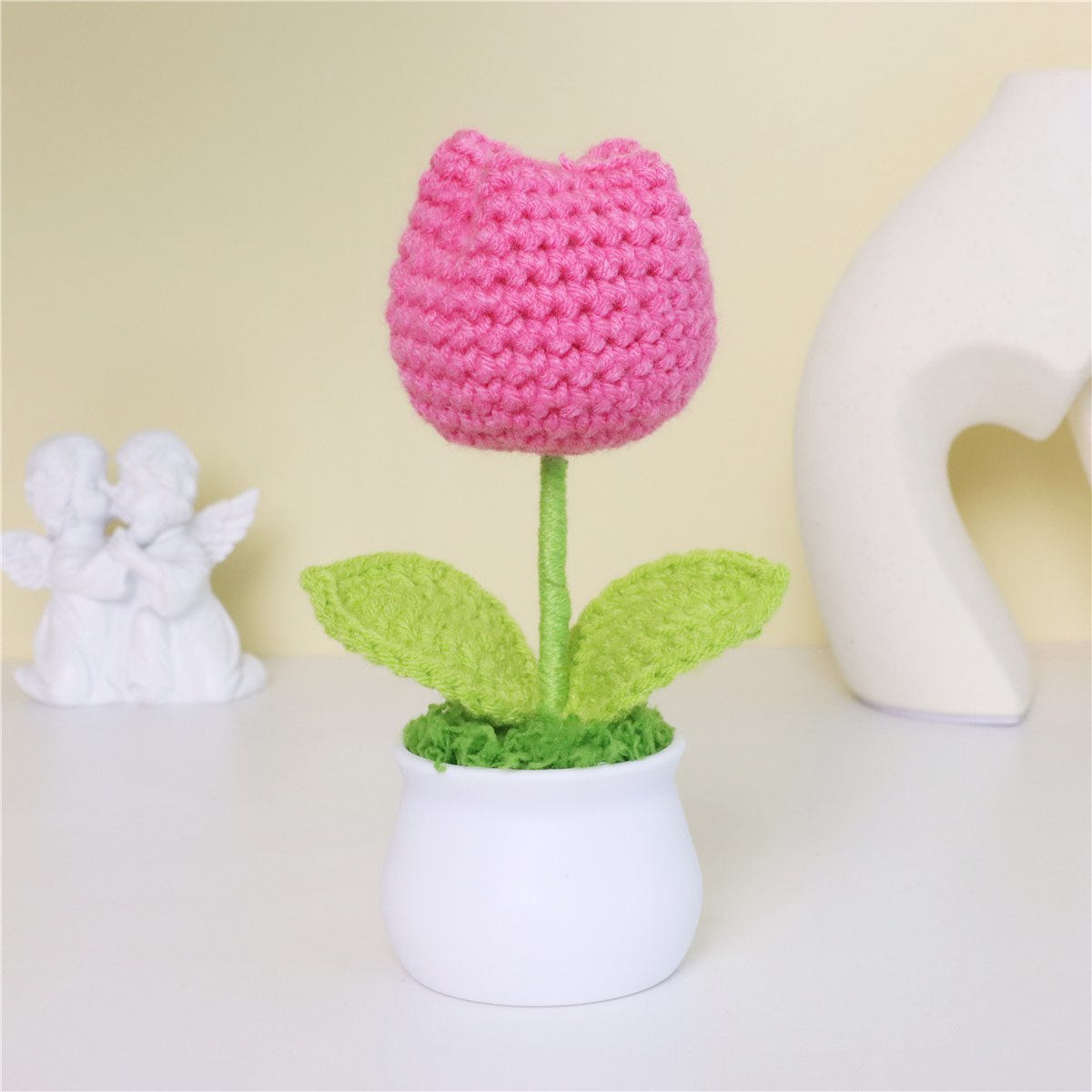 Crochet Tulip Potted Ornament, picture 4 of 5