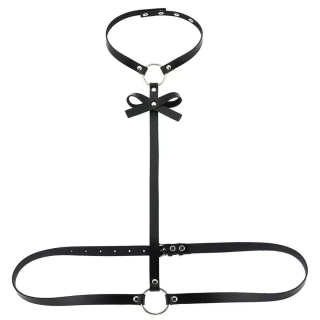 Sexy Ladies Bow Belt Personality Fashion Choker One Strap Punk Harness Black - Shop at LoveMi
